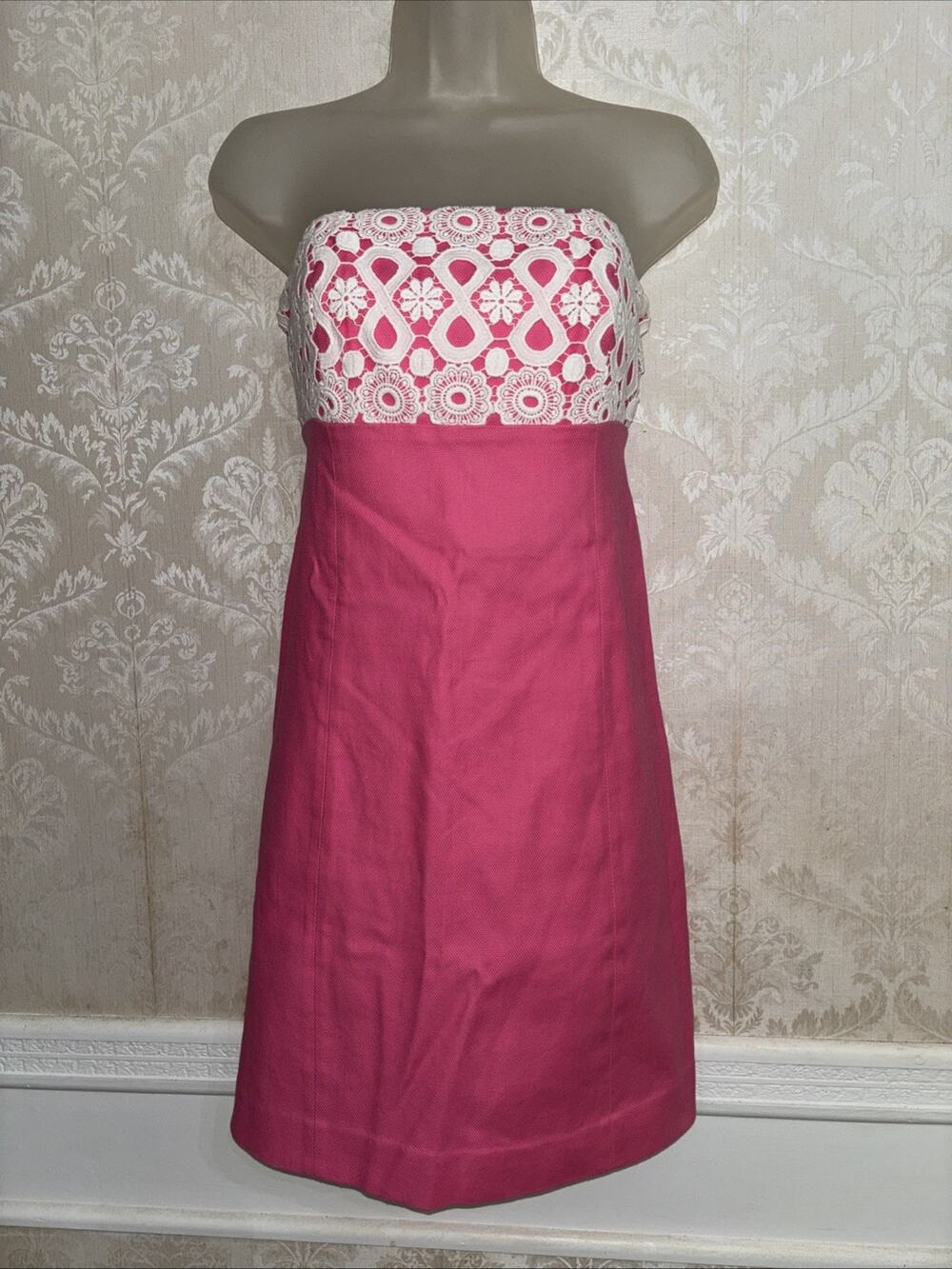 Lilly Pulitzer Cotton Blend Strapless Dress Size 2